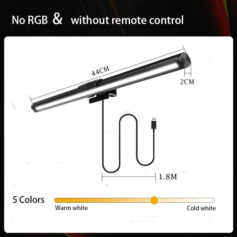 VEXTRON RGB Monitor Light Bar – Eye Care & Stepless Dimming
