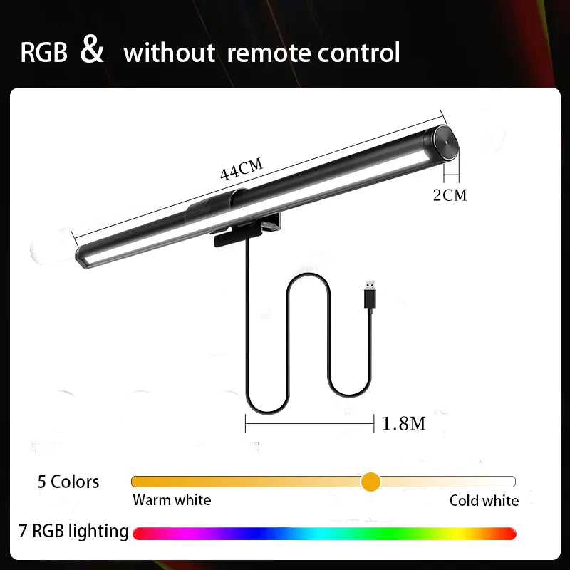 VEXTRON RGB Monitor Light Bar – Eye Care & Stepless Dimming