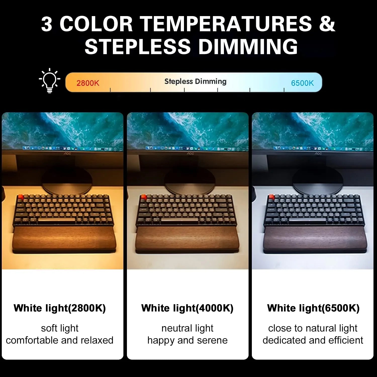 VEXTRON RGB Monitor Light Bar – Eye Care & Stepless Dimming